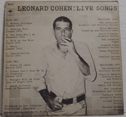 Show details for Leonard Cohen - Live Songs
 Picture of Leonard Cohen - Live Songs