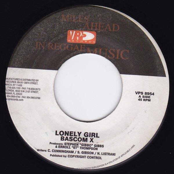 Bild von Bascom X - Lonely Girl / Silver & Gold