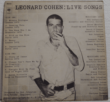 Picture of Leonard Cohen - Live Songs
