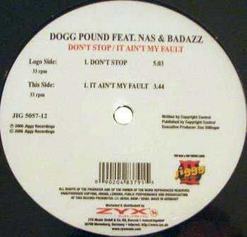 Bild von Dogg Pound Feat. Nas & Badazz – Don't Stop / It Ain't My Fault