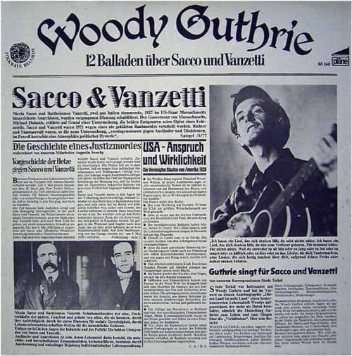 Picture of Woody Guthrie - Ballads Of Sacco & Vanzetti
